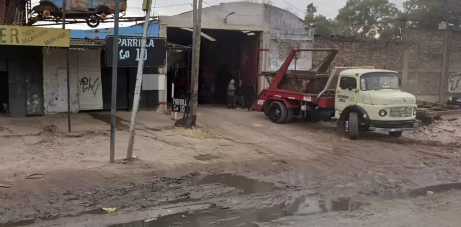 La empresa de volquetes donde trabajaba y fue asesinado Gastn Javier Altamirano.