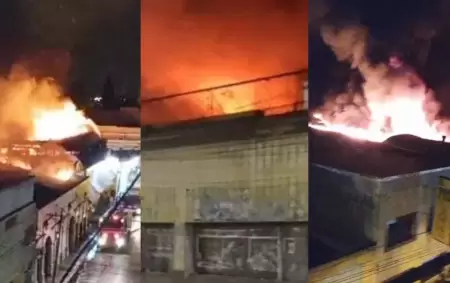 Incendio Mercado San Miguel en Salta