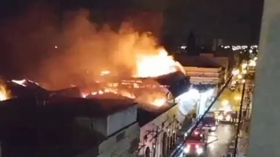 Incendio Mercado San Miguel en Salta