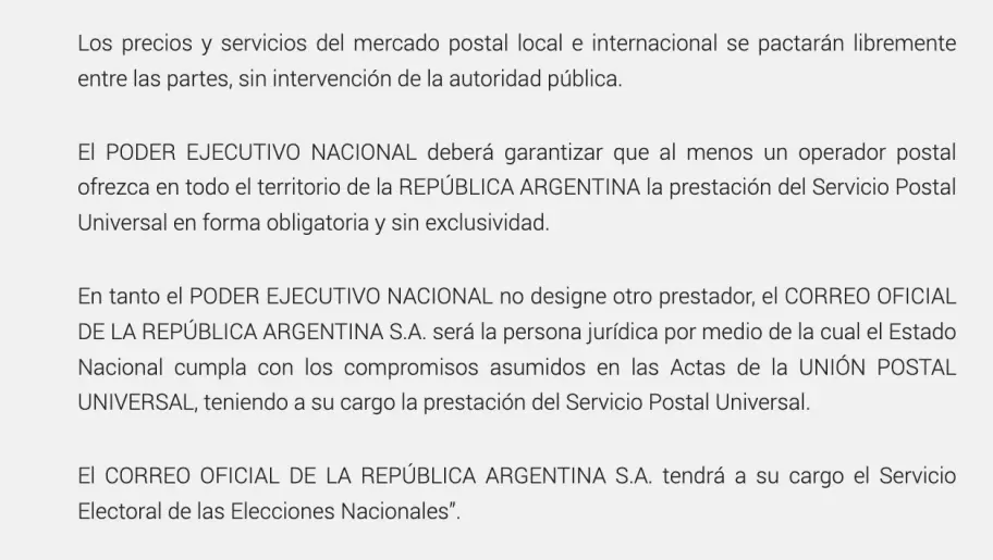 Claves en la desregulacin del servicio postal