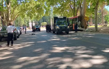 Un colectivo perdi el control en Mendoza, choc contra un rbol y el chofer muri en el acto