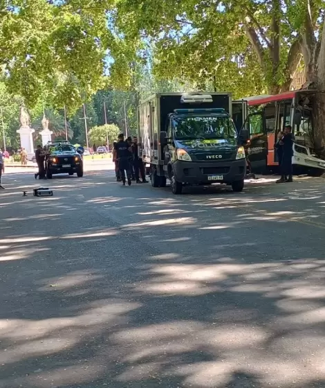 Un colectivo perdi el control en Mendoza, choc contra un rbol y el chofer muri en el acto