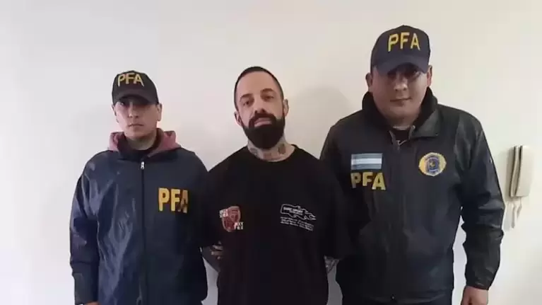 Nicols "El Americano" Soria tras su detencin.