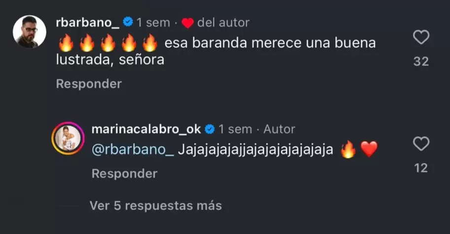 Idas y vueltas y tiroteos pblicos en los comentarios de Rolando Barbano a las publicaciones de Marina Calabr.