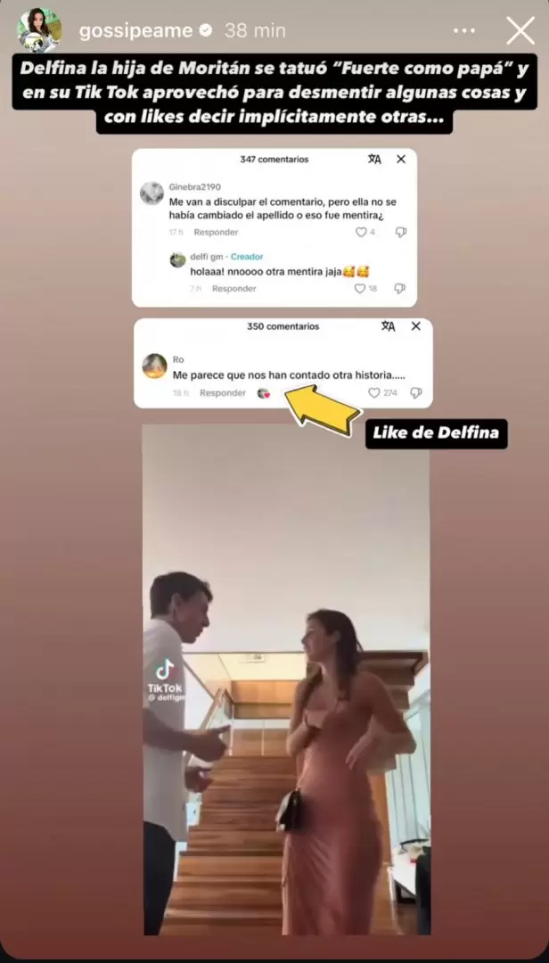 Los "me gusta" de Delfina dejan mal parada a Pampita