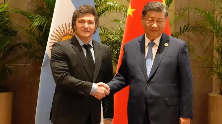 Javier Milei y Xi Jinping