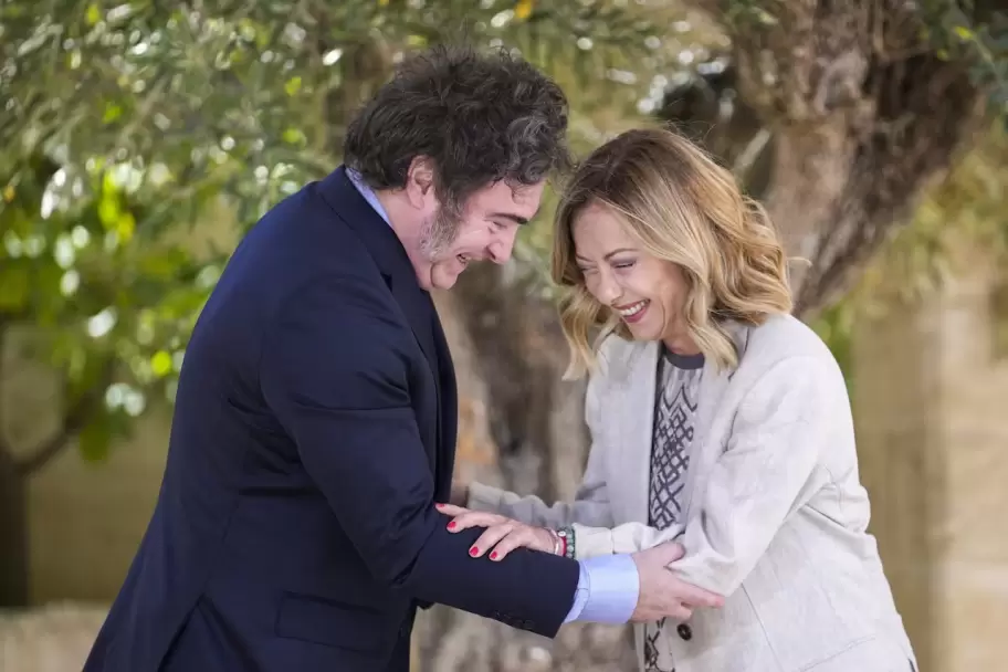 Javier Milei y Giorgia Meloni
