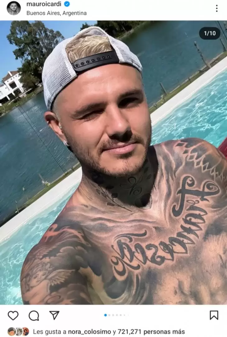 Obligaron a Nora Colosimo a quitar el "me gusta" de la foto de Icardi?