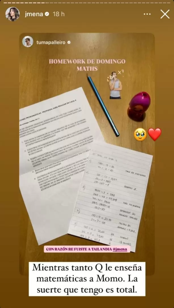 Mientras Jimena Barn disfruta de grandes lujos en Tailandia, su novio se encarga de la tarea de su hijo Momo