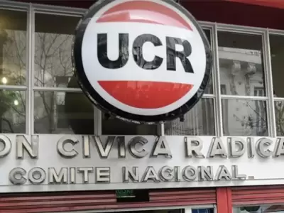 La fachada del local central de la Unin Cvica Radical (UCR).