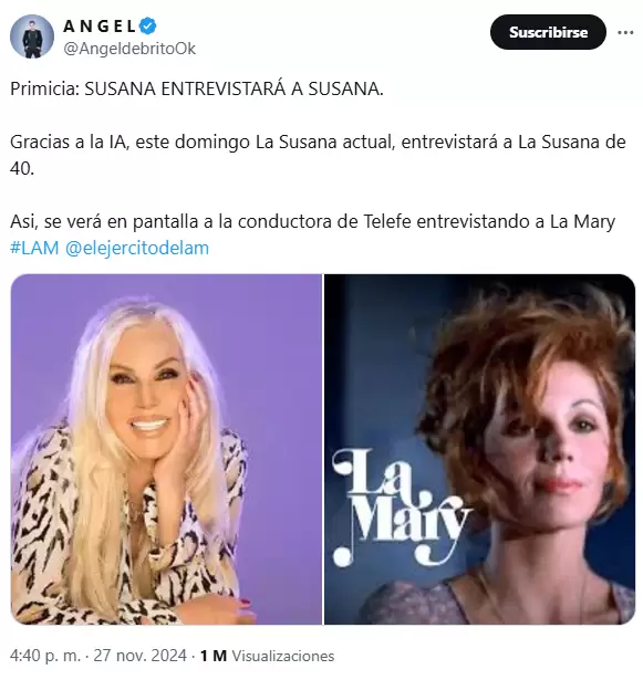 Susana entrevistar a La Mary