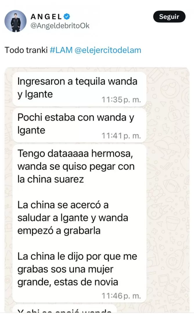 La China Surez y Wanda Nara a punto de irse a las manos por L-Gante