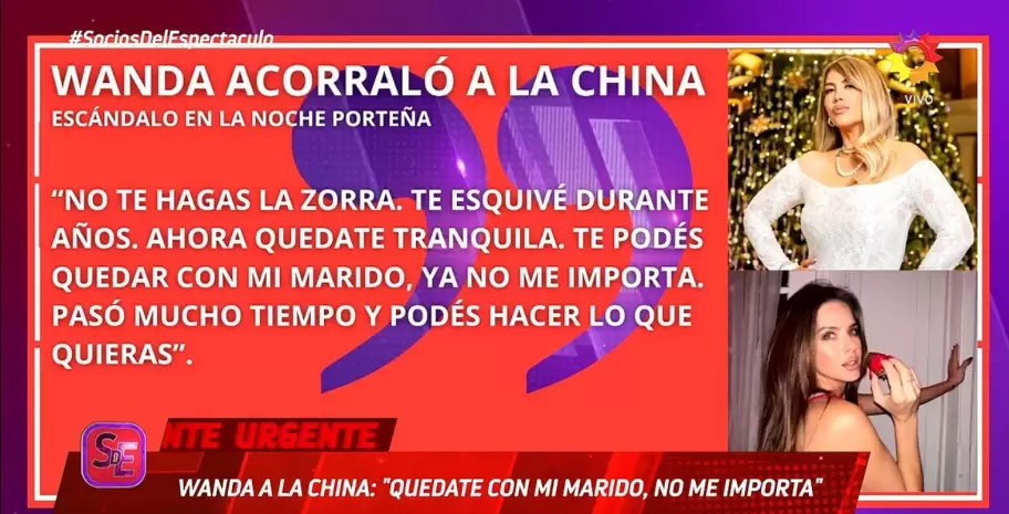 Las frases de Wanda a La China