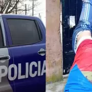 Intent robar, se resbal y qued con la reja atravesada en el tobillo: la Polica le dio una silla para socorrerlo