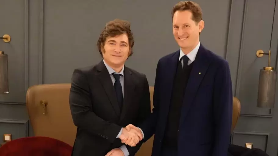 Javier Milei y John Elkann