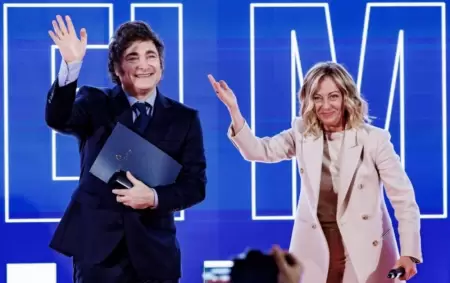 Milei y Meloni en Atreju