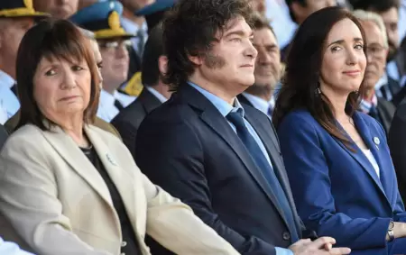 Patricia Bullrich, Javier Milei y Victoria Villarruel