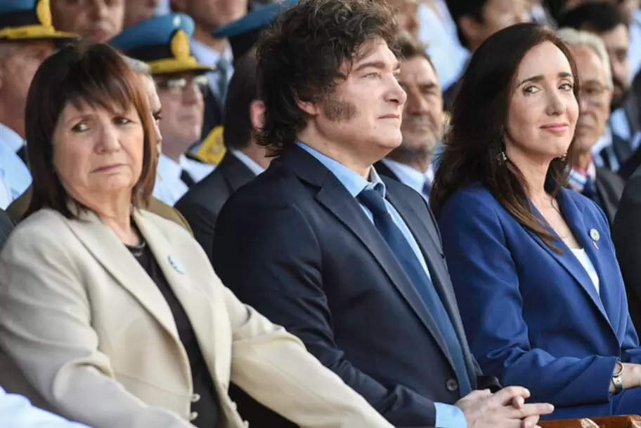 Patricia Bullrich, Javier Milei y Victoria Villarruel