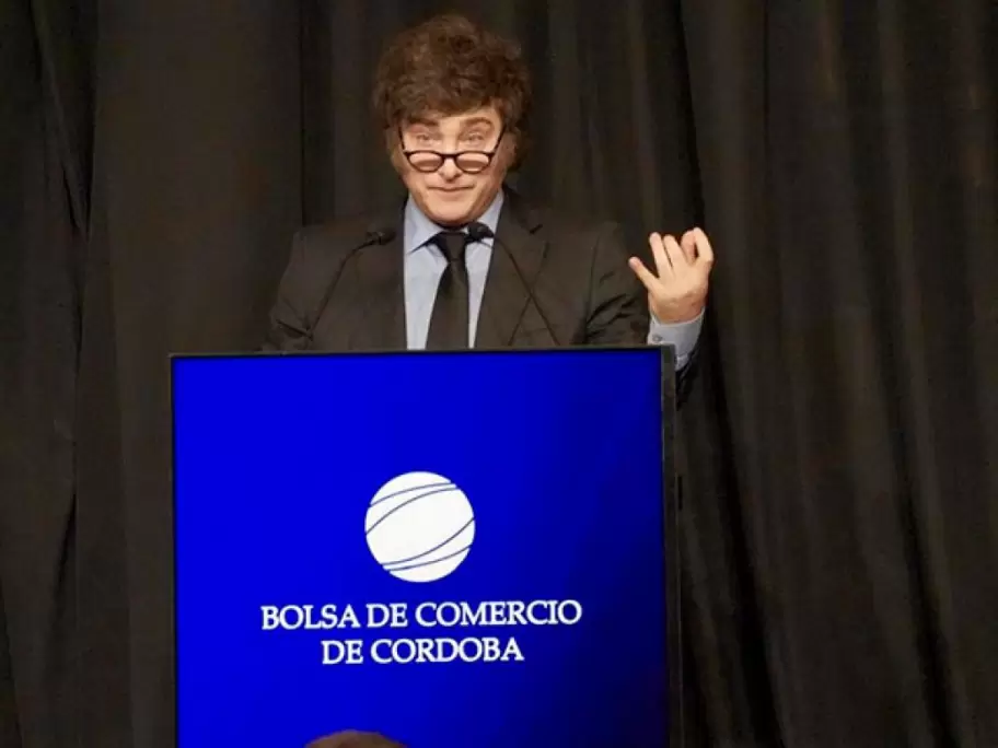 Javier Milei en la  Bolsa de Comercio de Crdoba