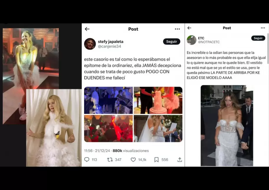 Llovieron las crticas y los memes del casamiento de Stephanie Demner