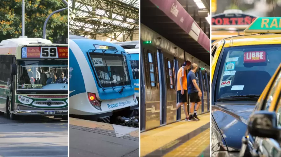 Los subtes, trenes, colectivos y taxis funcionar�n con cronograma especial este martes 24 y mi�rcoles 25 de diciembre.