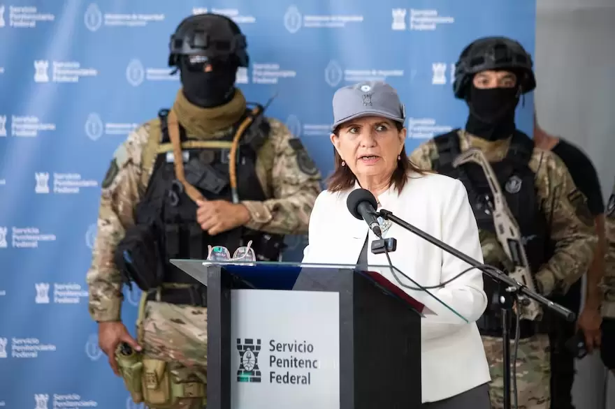 Patricia Bullrich durante la inauguracin de la crcel de Coronda en Santa Fe.