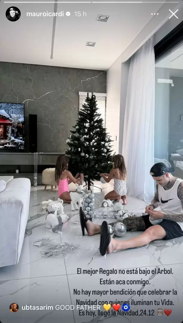 Icardi se prepara para recibir la Navidad junto a sus hijas y la China Surez?