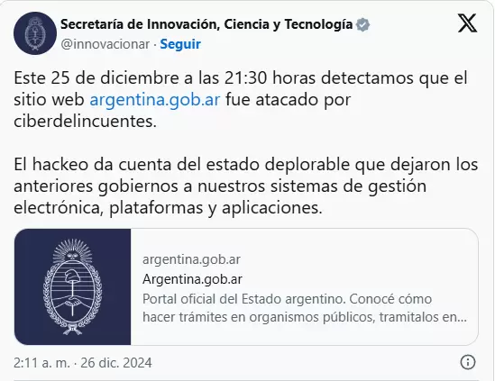 El mensaje del Gobierno