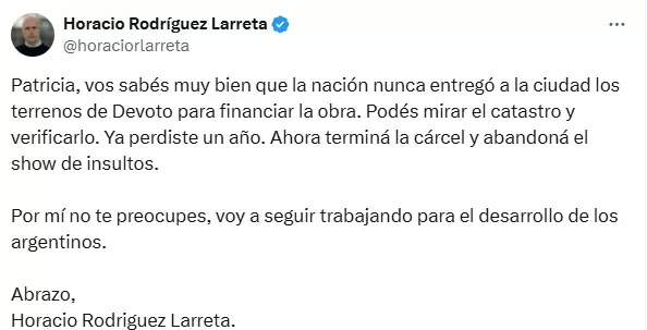 Intenso cruce entre Patricia Bullrich y Horacio Rodrguez Larreta por la situacin carcelaria en la Ciudad