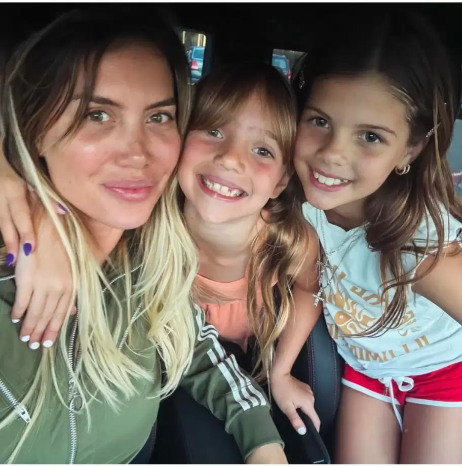 Wanda Nara se reencontr con sus hijas