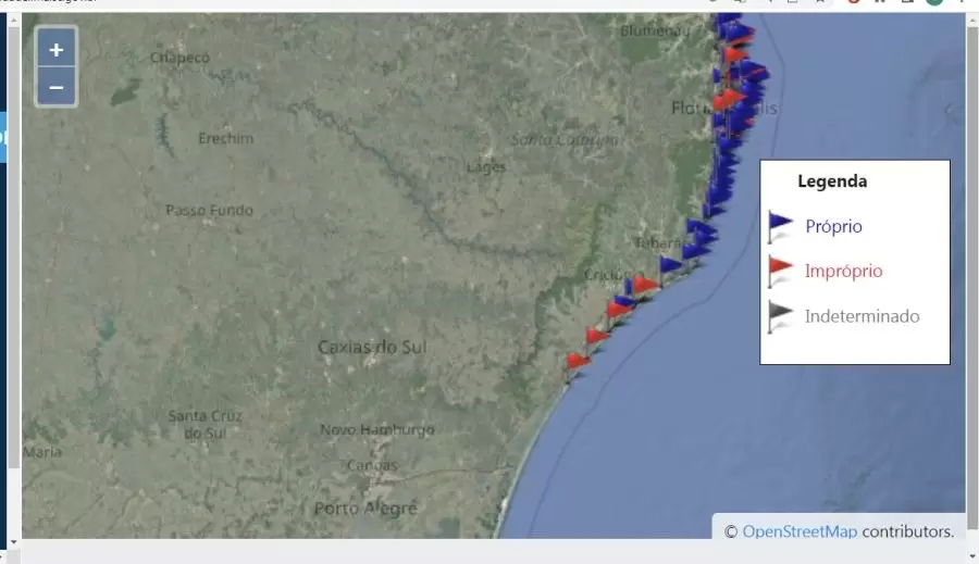 Mapa de la zona brasilera que suma ms casos de gastroenterocolitis