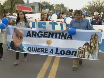 Marcha por la aparicin con vida de Loan Pea