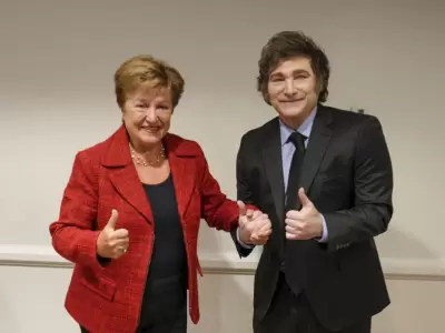 Kristalina Georgieva y Javier Milei