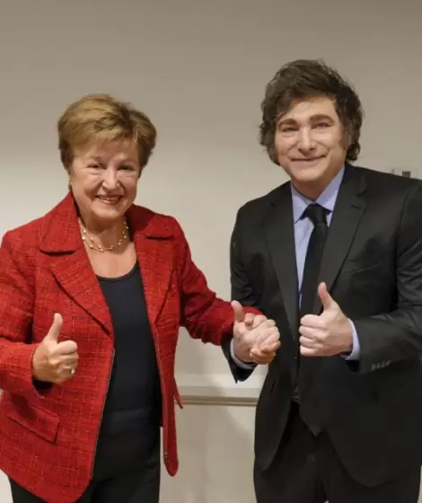 Kristalina Georgieva y Javier Milei