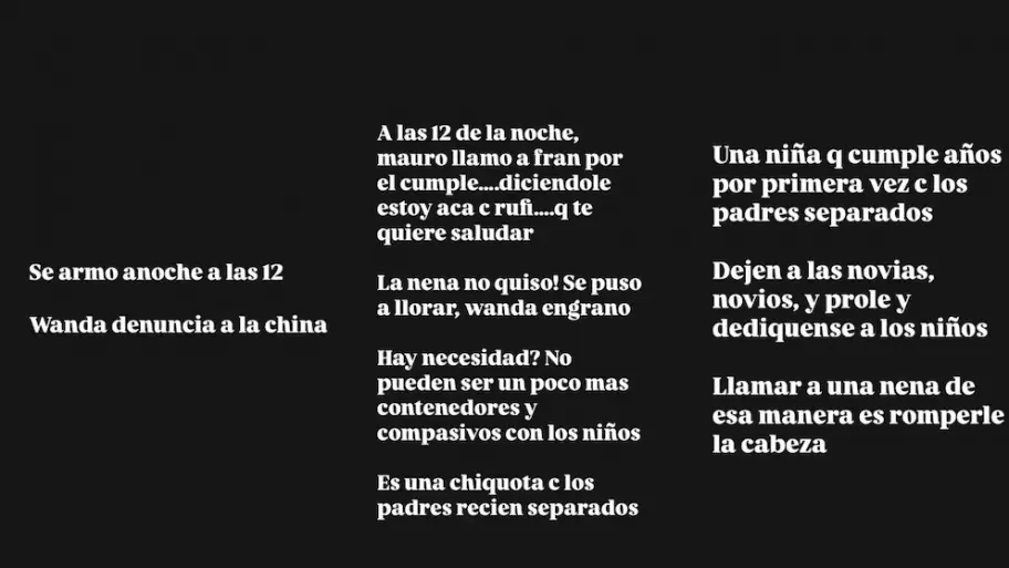 Yanina Latorre cont los detalles del conflicto familiar en el cumpleaos 10 de Francesca Icardi