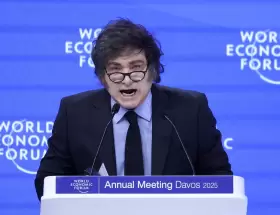 Javier Milei da su discurso en el Foro Econmico Mundial de Davos 2025.