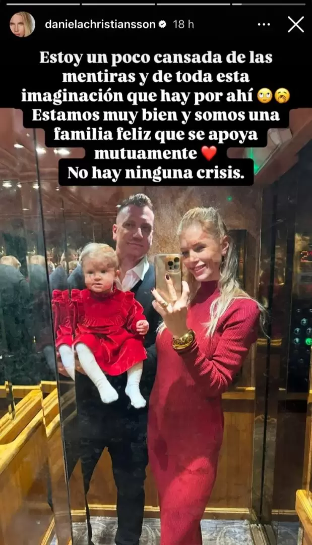 "No hay crisis", el comunicado con el que la mujer de Maxi Lpez desmiente su separacin