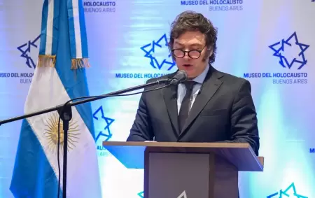 Javier Milei habl desde el Museo del Holocausto de Buenos Aires por el Da Internacional del Holocausto.