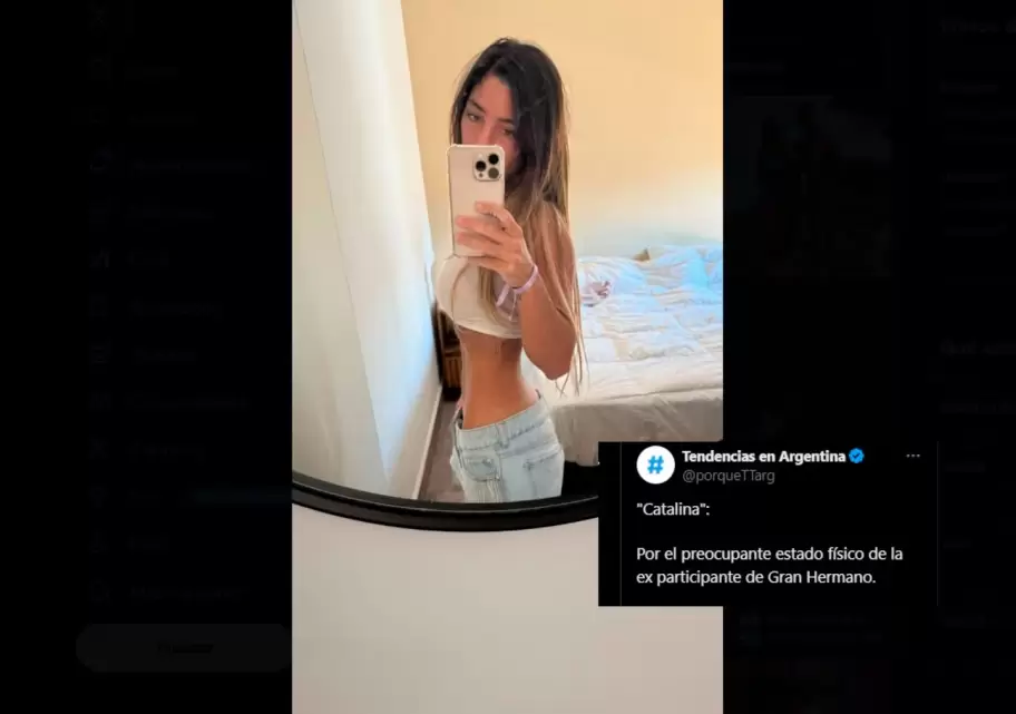 Catalina Gorostidi es tendencia en X, ex Twitter, por su baja de peso.