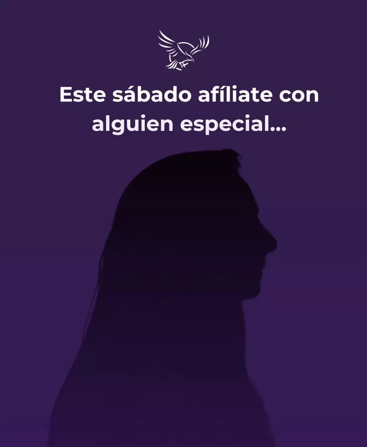 El flyer de La Libertad Avanza (LLA) en el que invitan a afiliarse de maena misteriosa, pero con Karina Milei all.