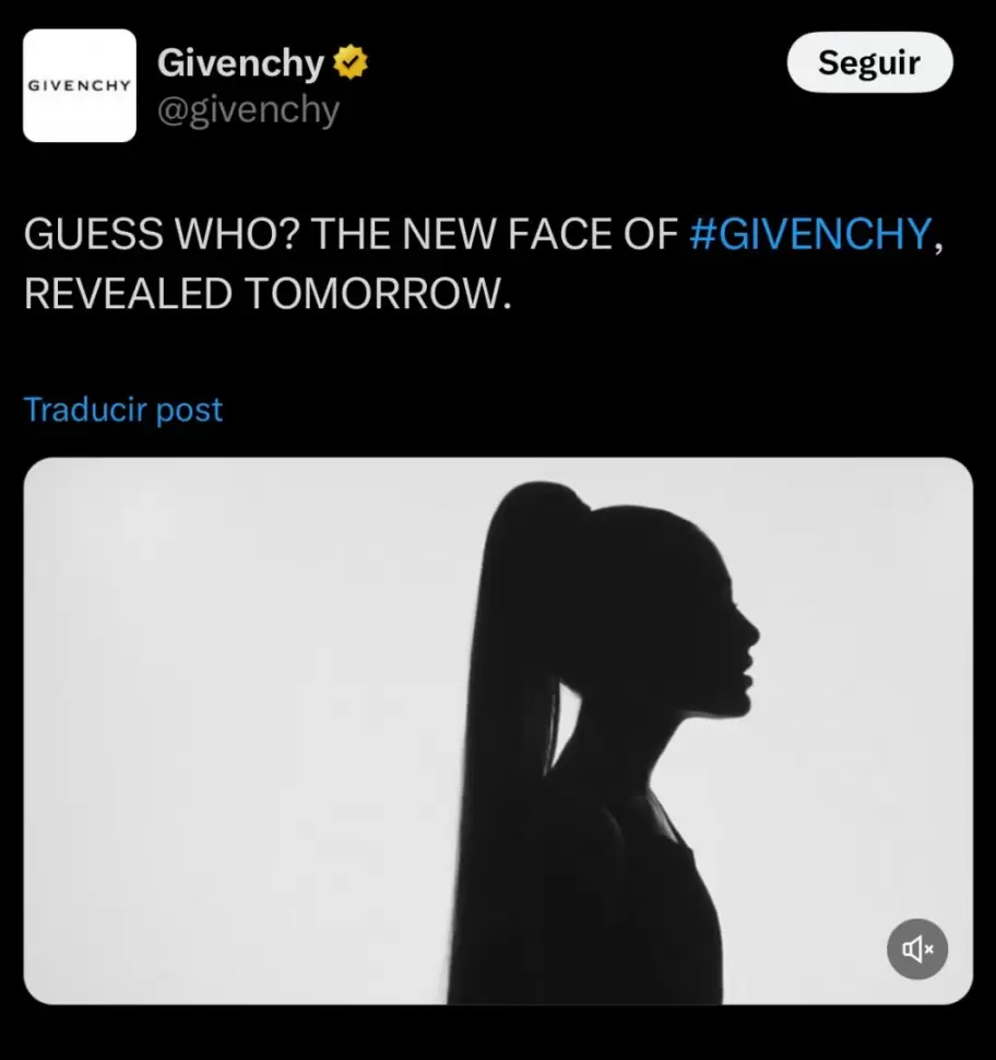 La misteriosa campaa de Givenchy para seleccionar a Ariana Grande como cara de su marca.