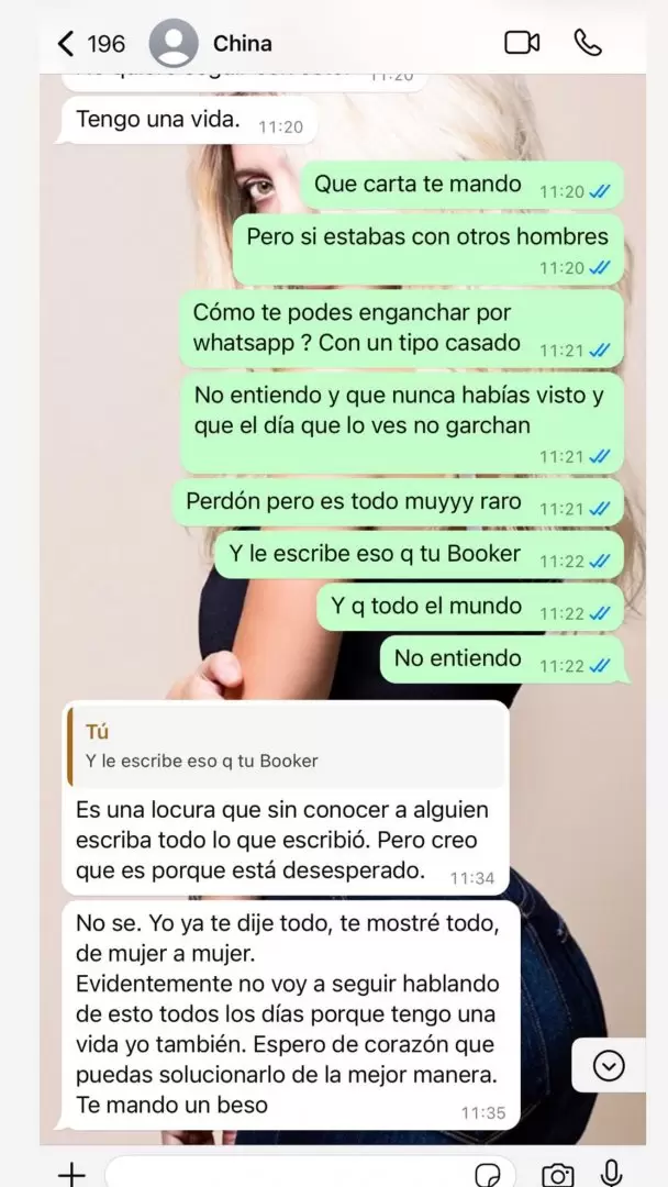 Las capturas de la conversacin entre Eugenia "La China" Surez y Wanda Nara durante el escndalo de Pars, revelados por Yanina Latorre.