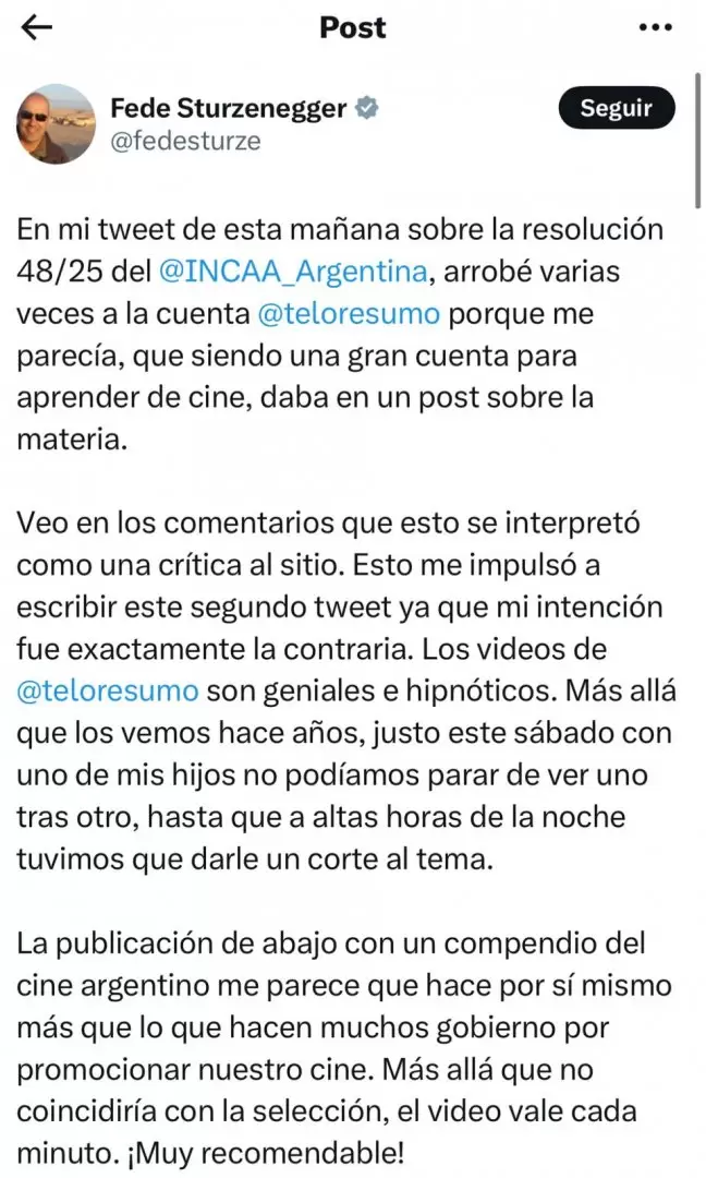 Federico Sturzenegger quiso ser irnico con Pinarello y qued como un verdadera fantico