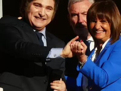 Milei y Bullrich desde el balcn de Casa Rosada