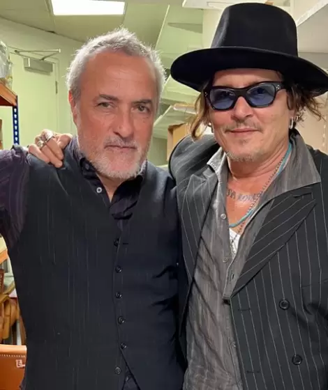 El "Corcho" Rodrguez y Johnny Depp