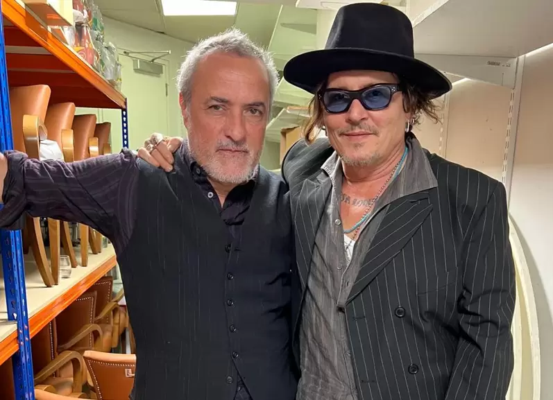 El "Corcho" Rodríguez y Johnny Depp