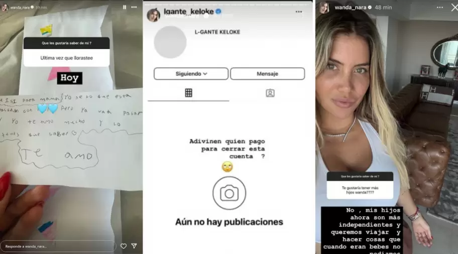 Wanda Nara respondi, sin pelos en la lengua, las preguntas de sus seguidores