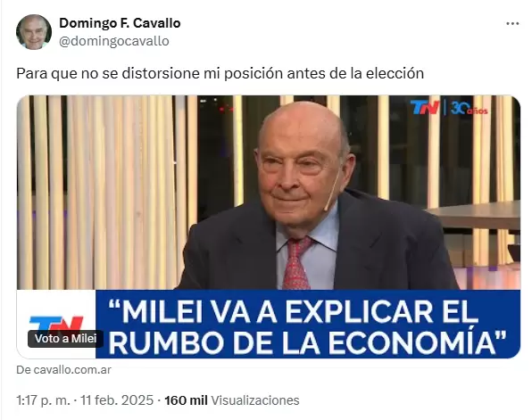 El posteo de Cavallo tras el despido de su hija Sonia de las filas de Las Fuerzas del Cielo