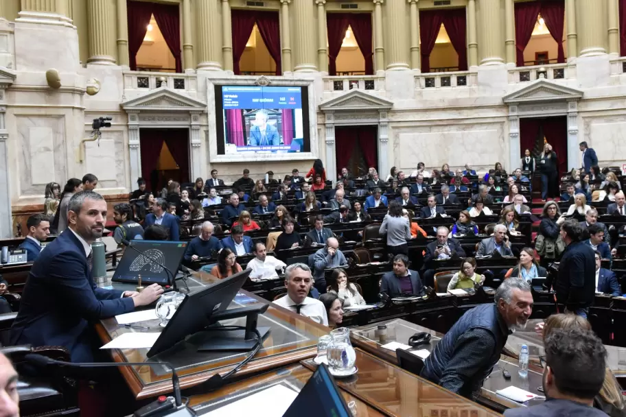 Martín Menem en la cámara de Diputados
