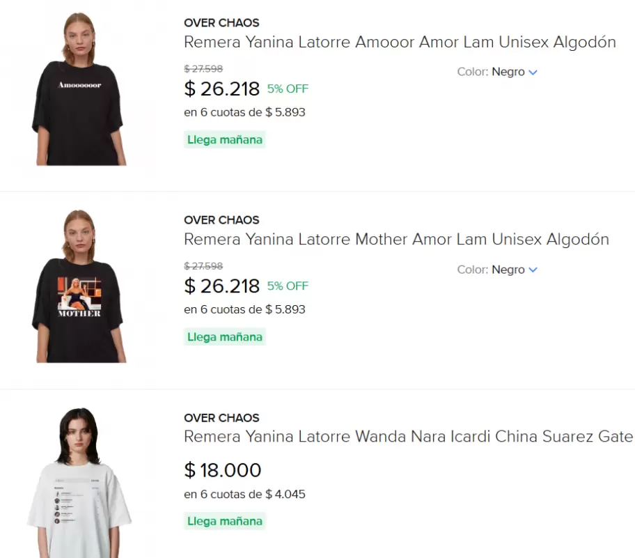 Las remeras de Yanina y el Wanda-Gate ya estn a la venta